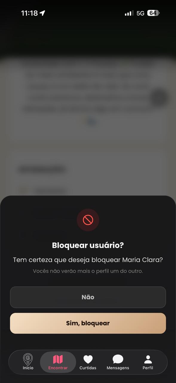 Tela de bloqueio do GeoMatch